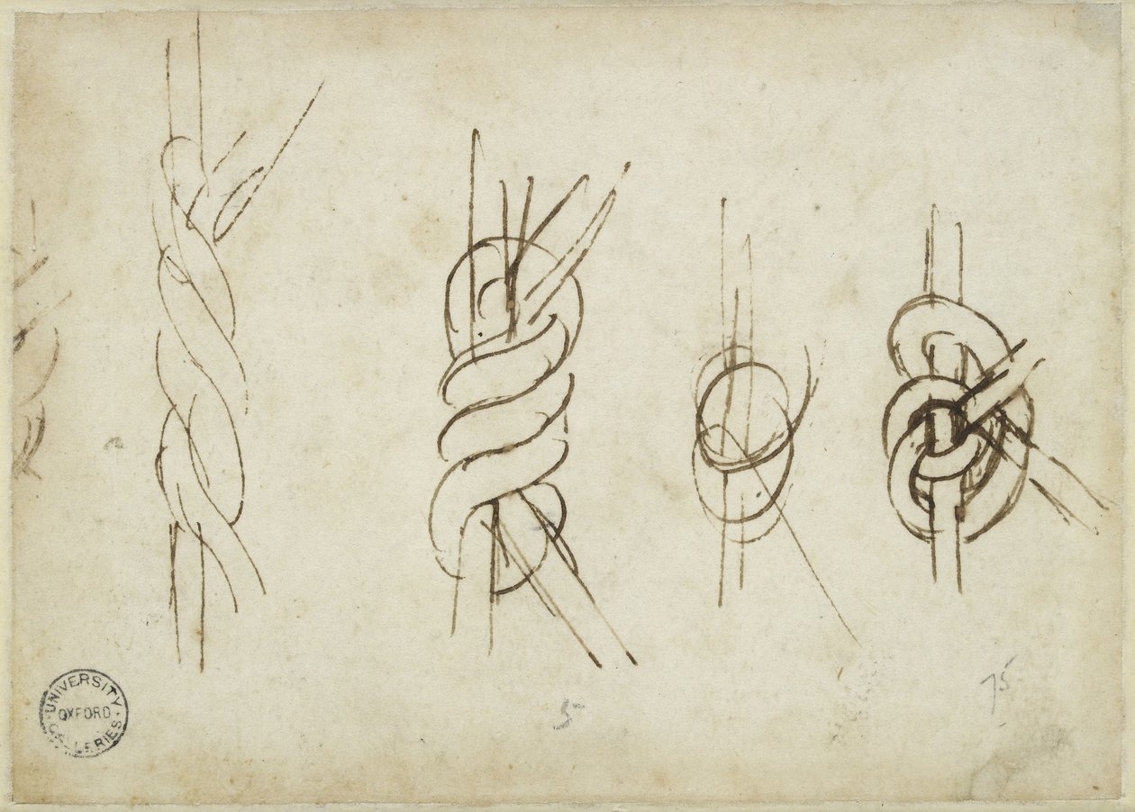 Verso: Five Sketches of Strapwork, WA1846.196 od Raffaello Sanzio Raphael