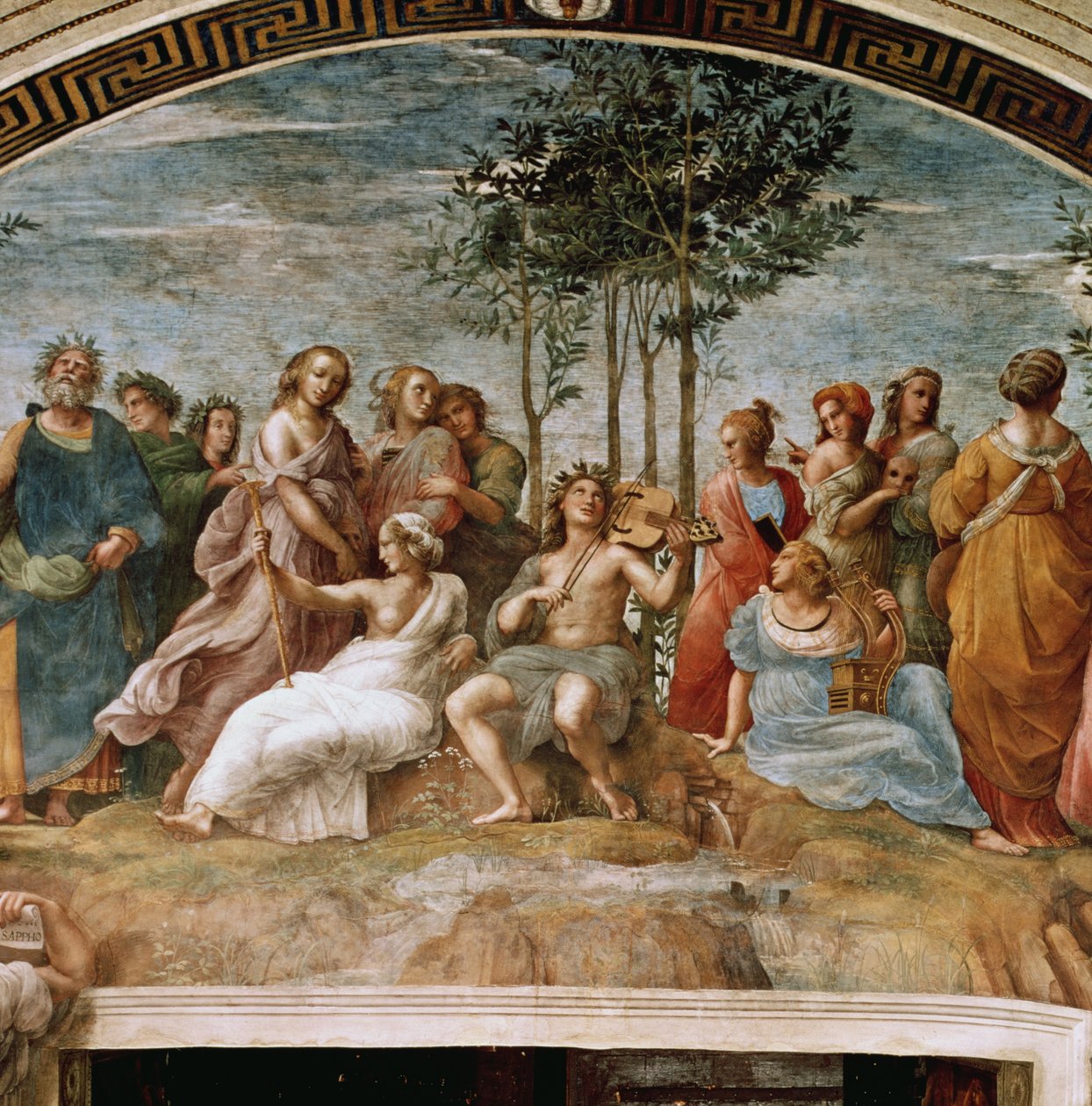 Parnas, ze Stanza della Segnatura, 1510-11 od Raffaello Sanzio Raphael