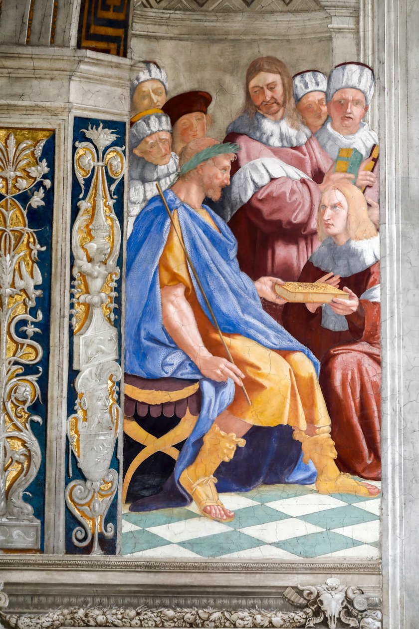 Freska spravedlnosti, detail. 16. století od Raphael