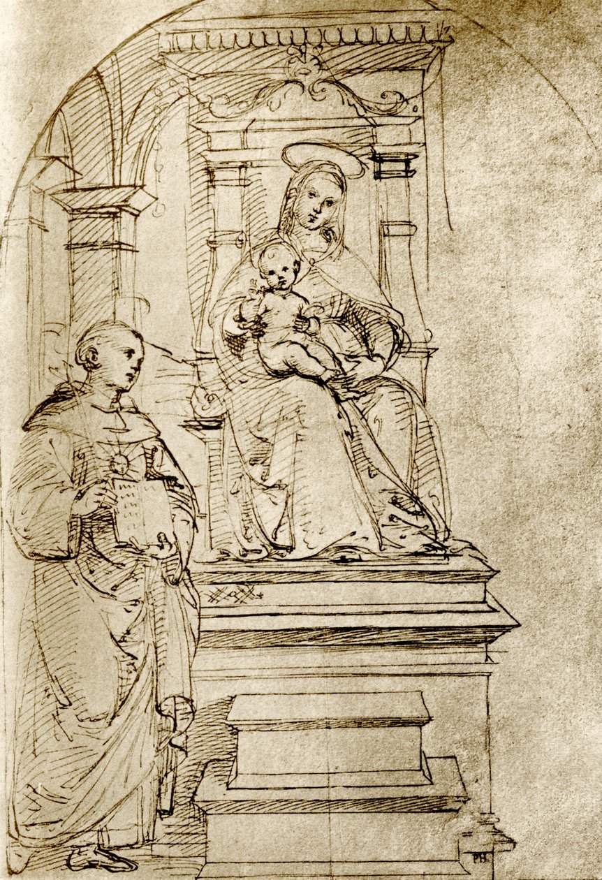 Intronizovaná Madonna od Raffaello Sanzio Raphael