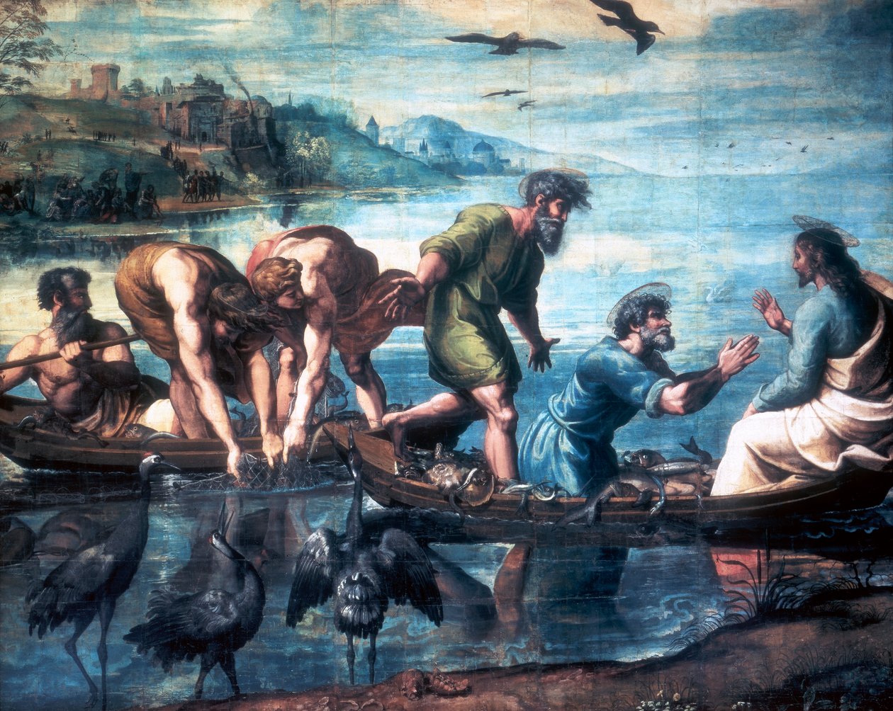 „Zázračný návrh ryb“, 1515 od Raphael