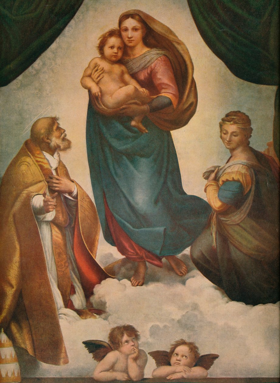 Sixtinská madona, 1512, 1911 od Raffaello Sanzio Raphael