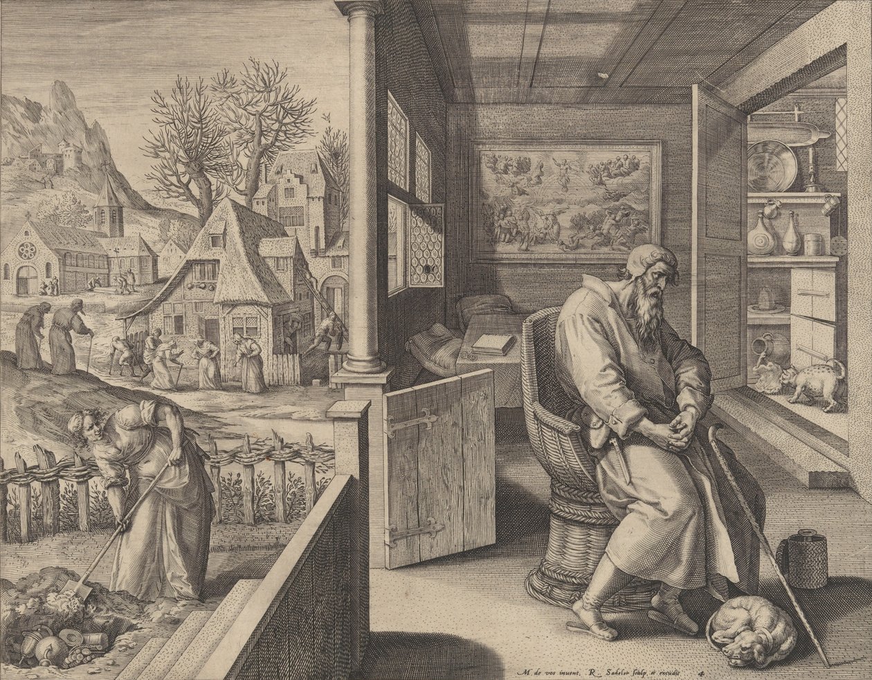 Dolor Sorrow, ca. 1580-1628 od Raphael Sadeler