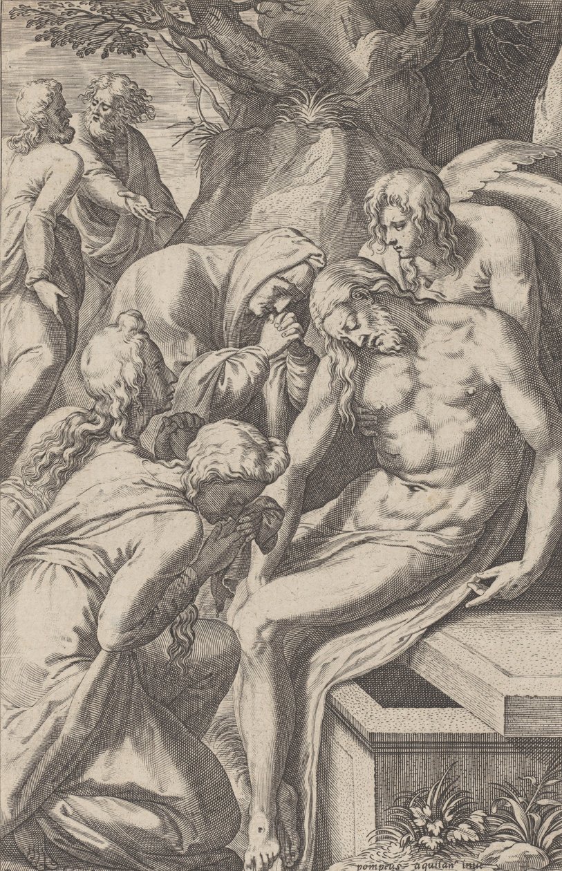 Oplakávání, 1598-1632. od Raphael Sadeler