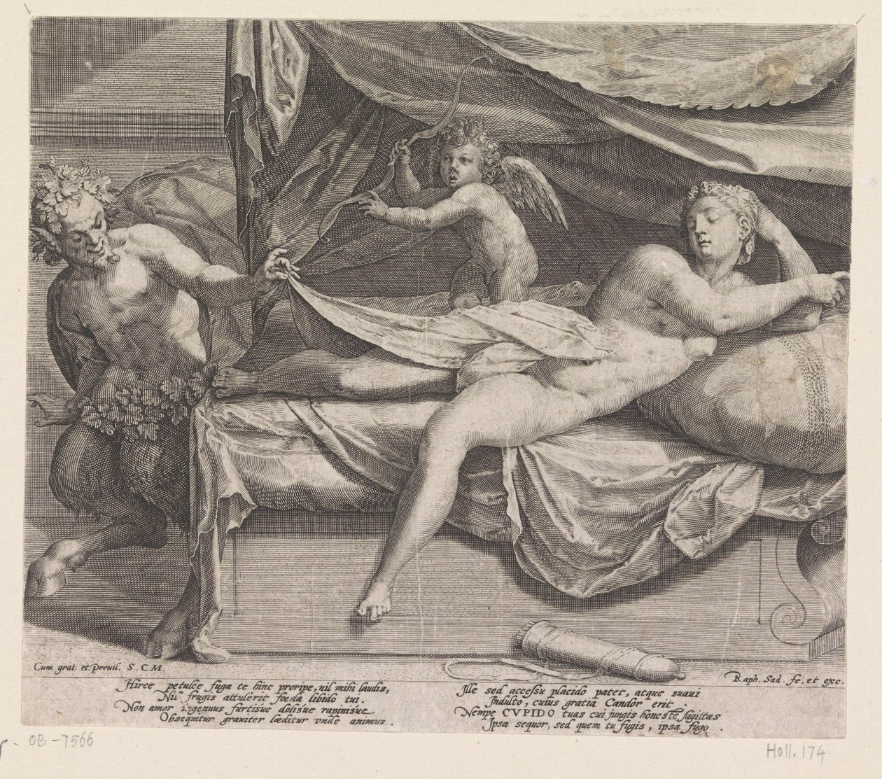 Jupiter a Antiope od Raphaël Sadeler (I)