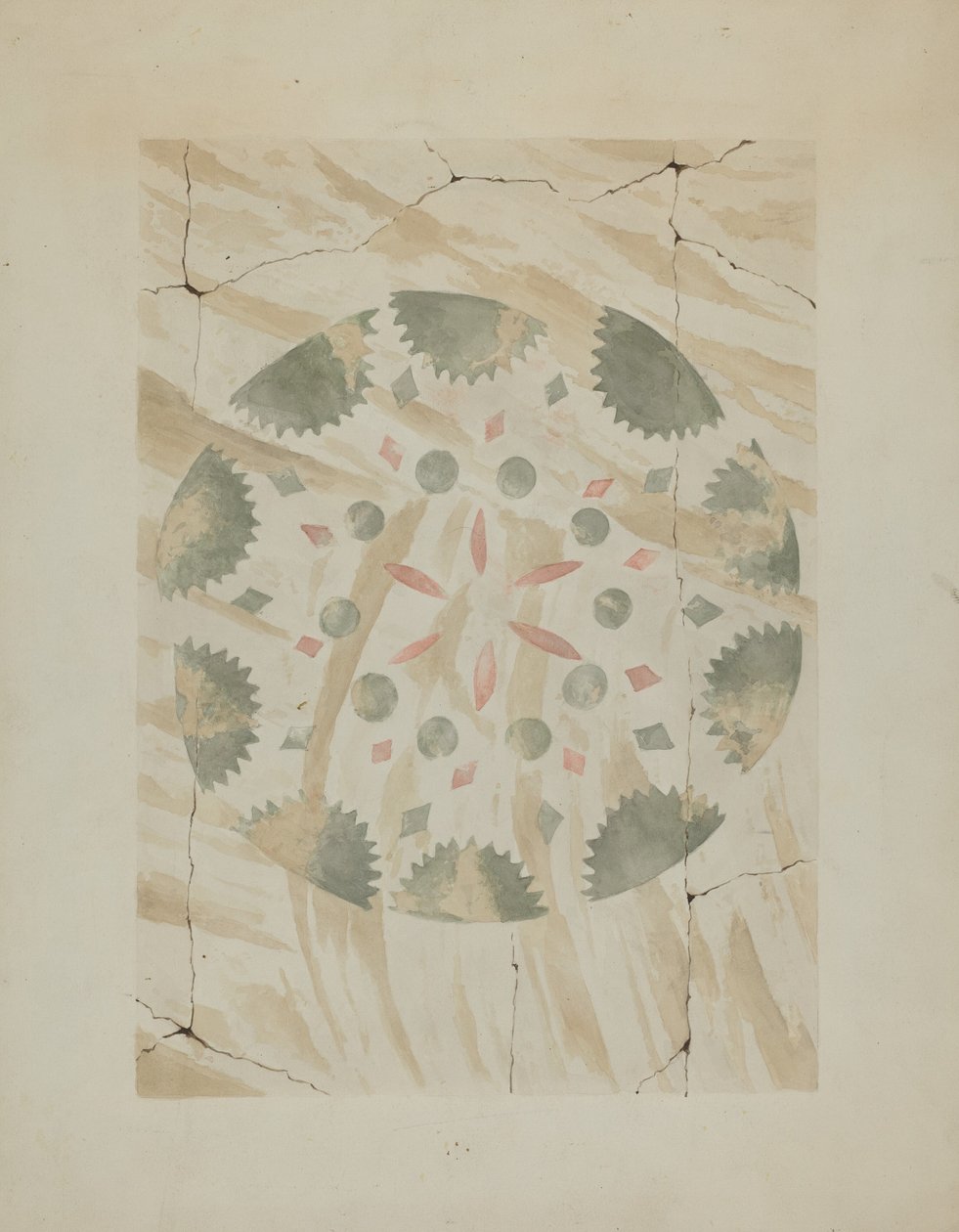 Detail stěny podle šablony, c. 1937. od Ray Holden