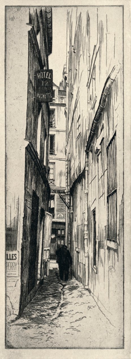 Rue du Chat Qui Peche, 1915 od Raymond Ray Jones