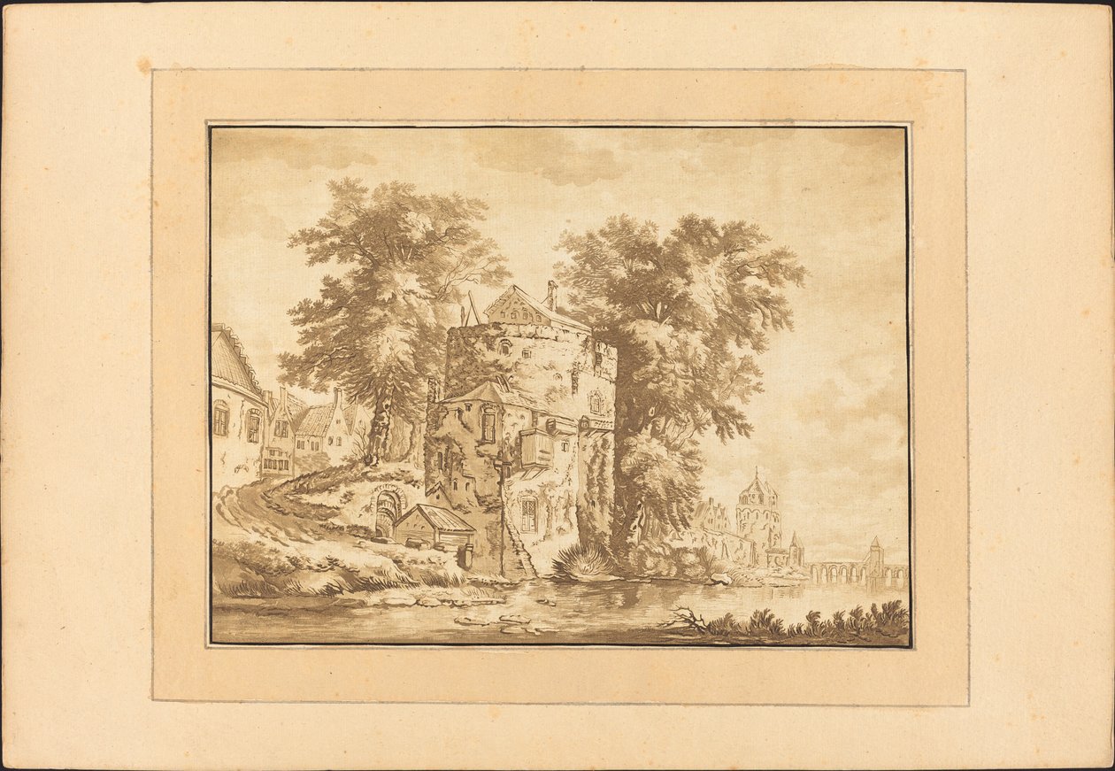 Nizozemská krajina od Regina Schönecker after Abraham Rademaker