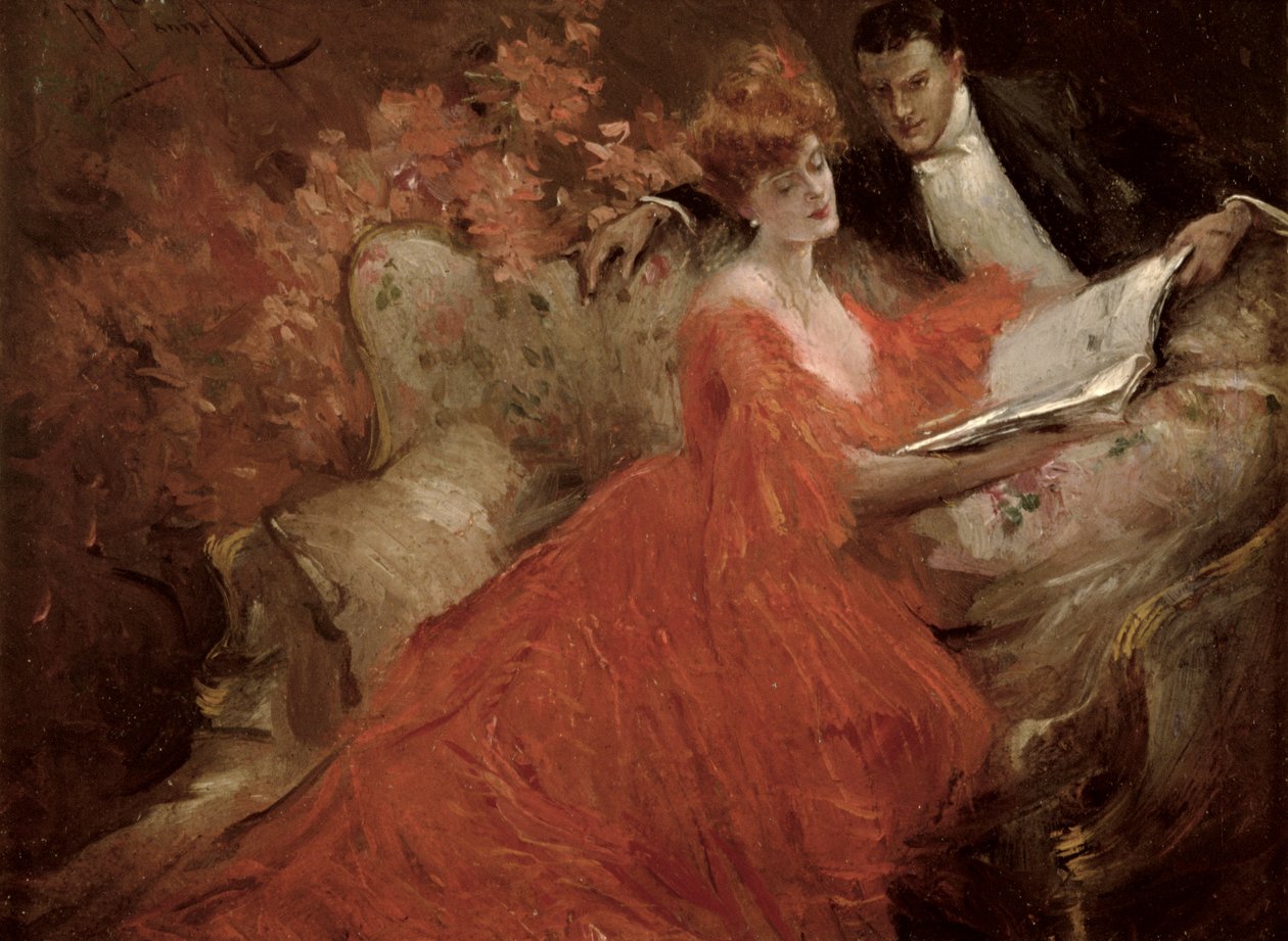 Flirtování, 1910 od Reginald Pannett