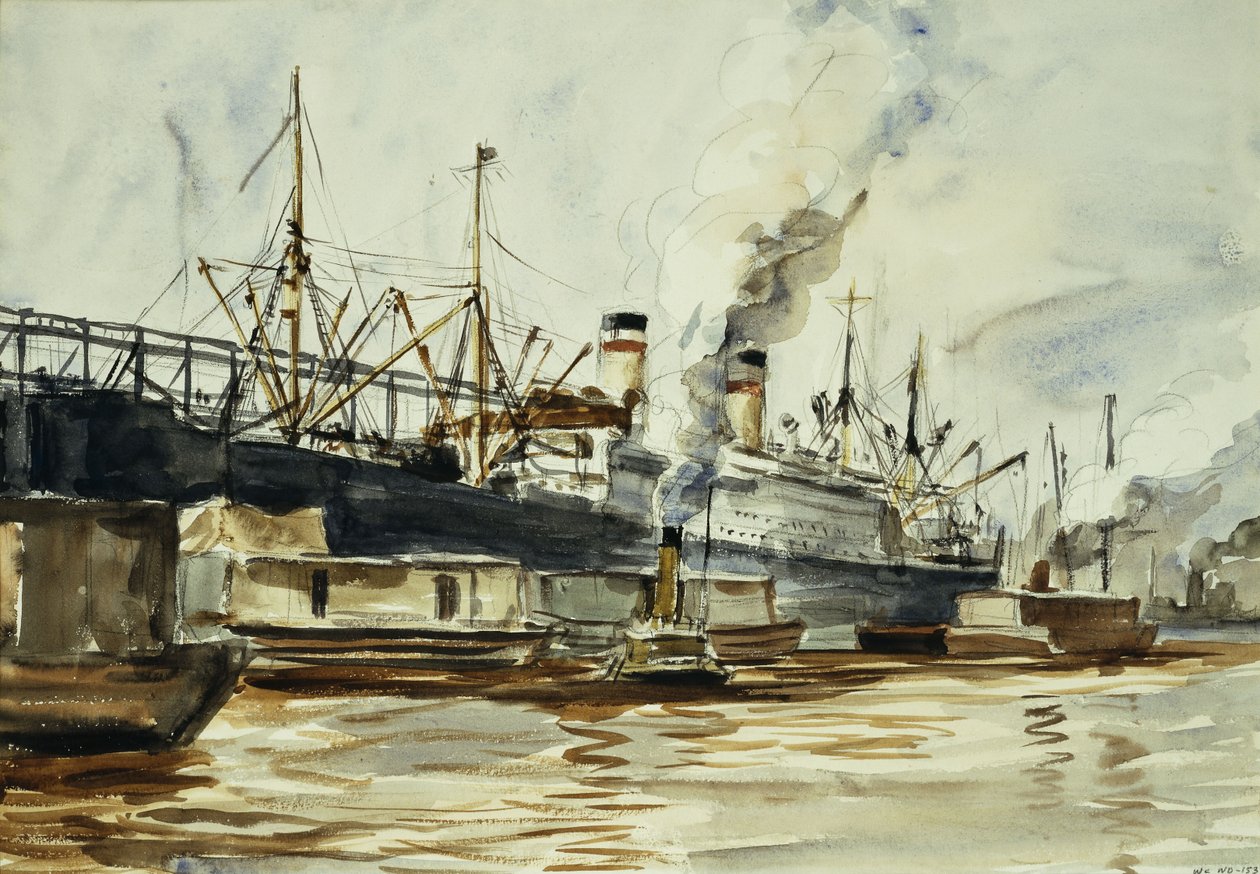 Scéna v docích od Reginald Marsh