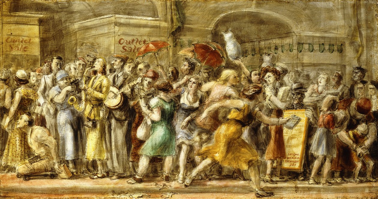 Čtrnáctá ulice od Reginald Marsh