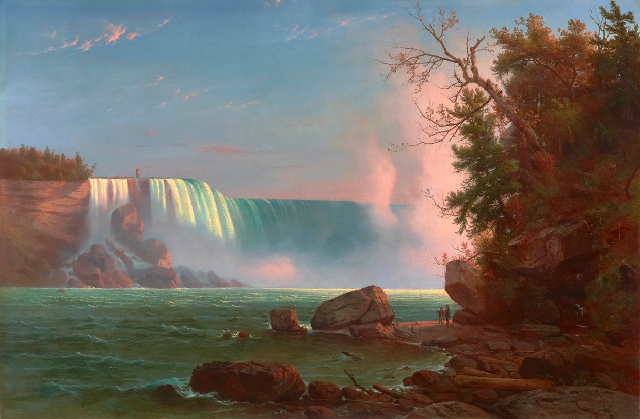 Niagarské vodopády 1855 (olej na plátně) od Regis Francis Gignoux