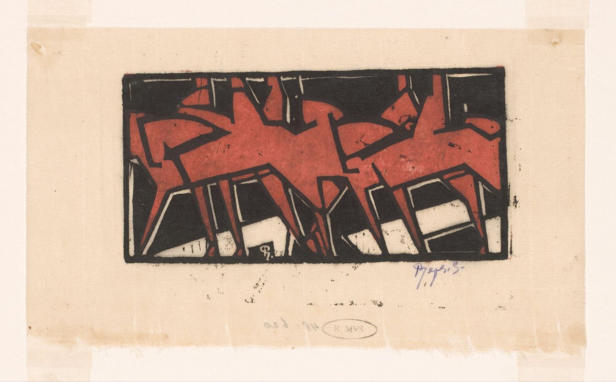 Jezdci na koních od Reijer Stolk (signed by artist)