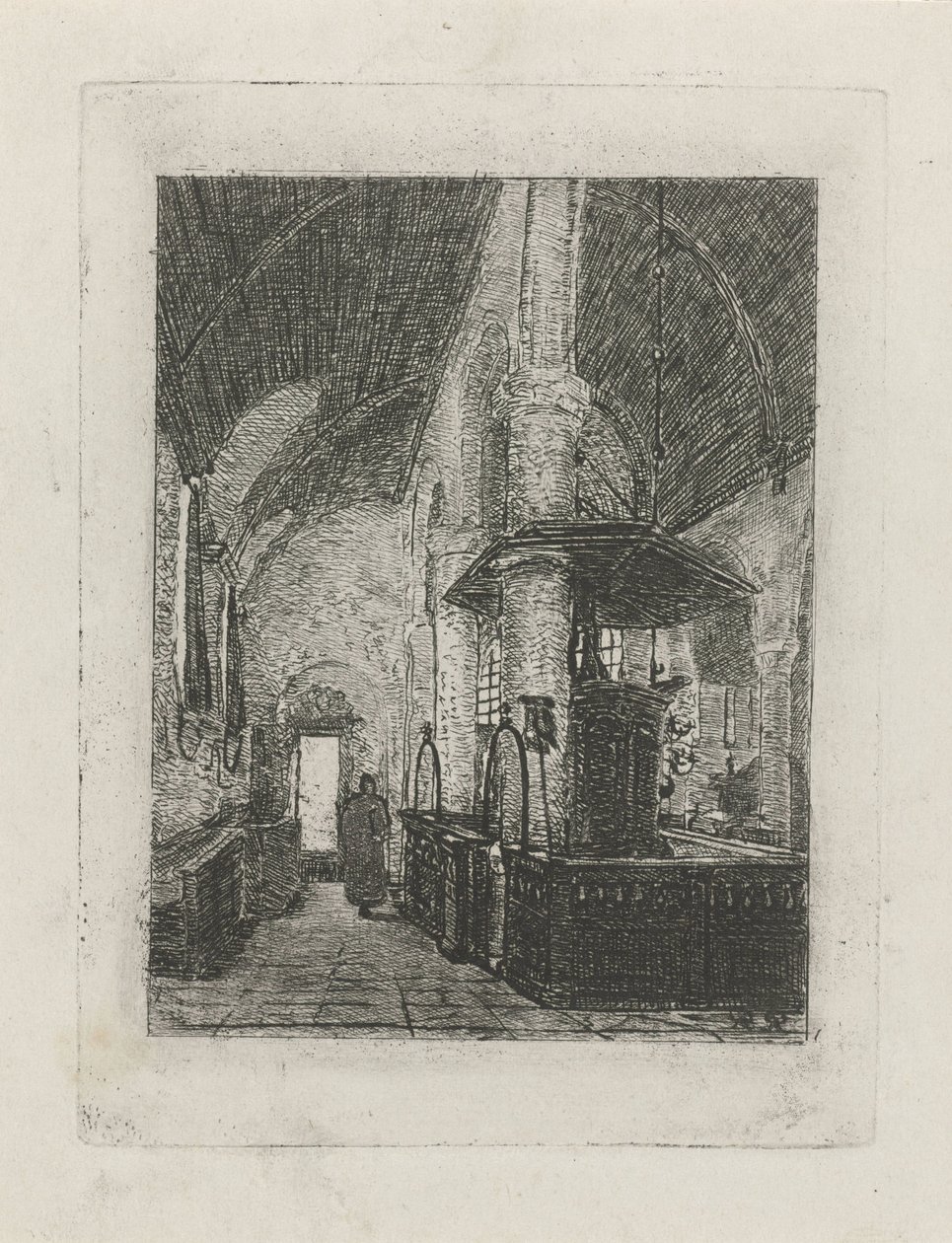 Kerkinterieur od Reinier Evert Johannes Roeterink