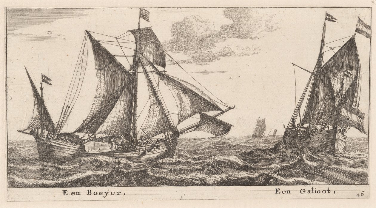 Boeier a Galliot od Reinier Nooms, called Zeeman