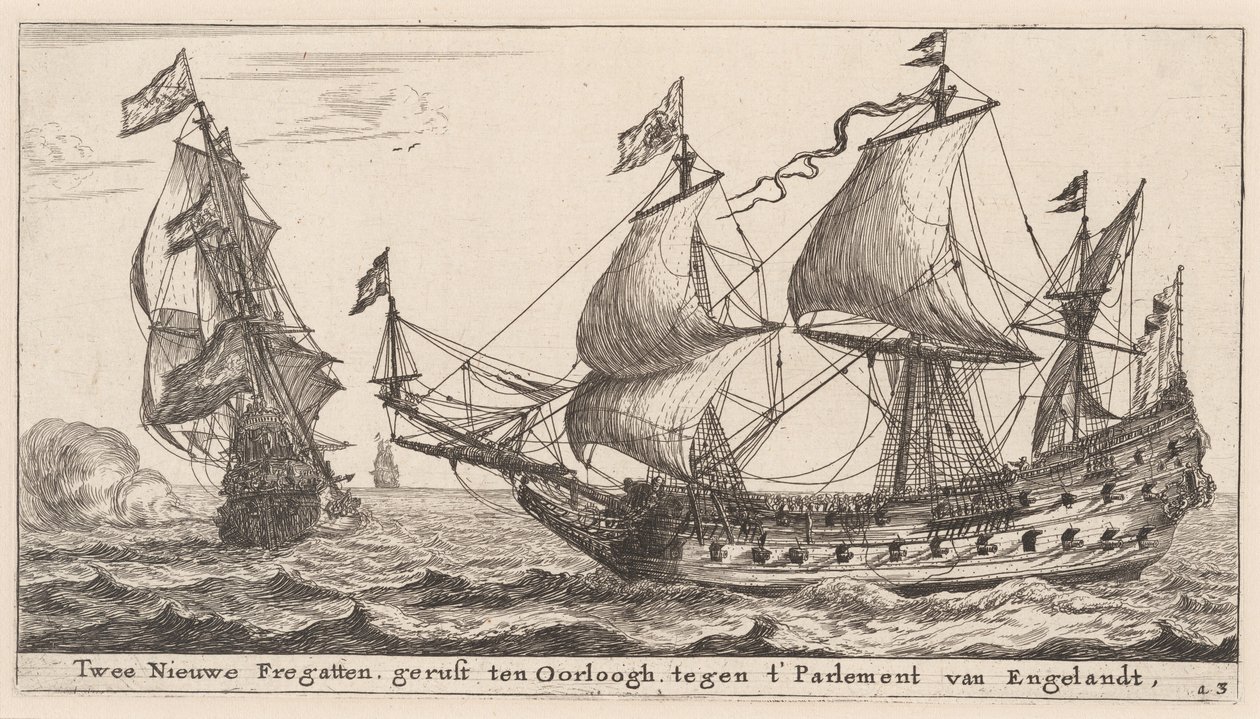 Dvě holandské fregaty od Reinier Nooms, called Zeeman