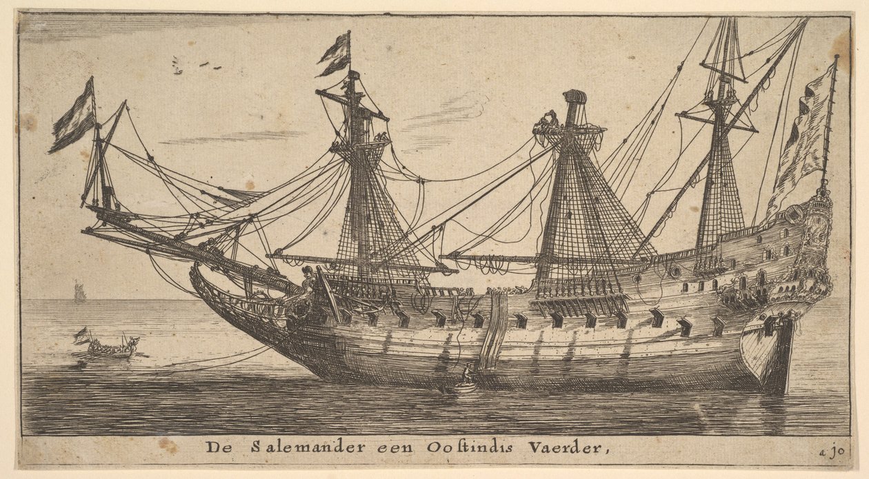 Salemander an Oostindis Vaerder, polovina 17. století. od Reinier Zeeman