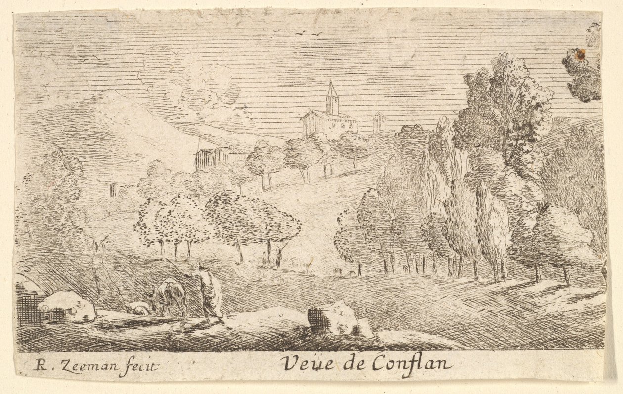 Veüe de Conflans, polovina 17. století. od Reinier Zeeman