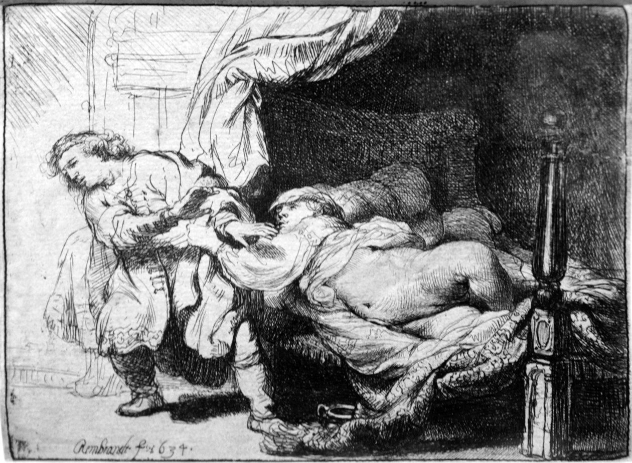 Manželka Josefa a Potifara od Rembrandt van Rijn