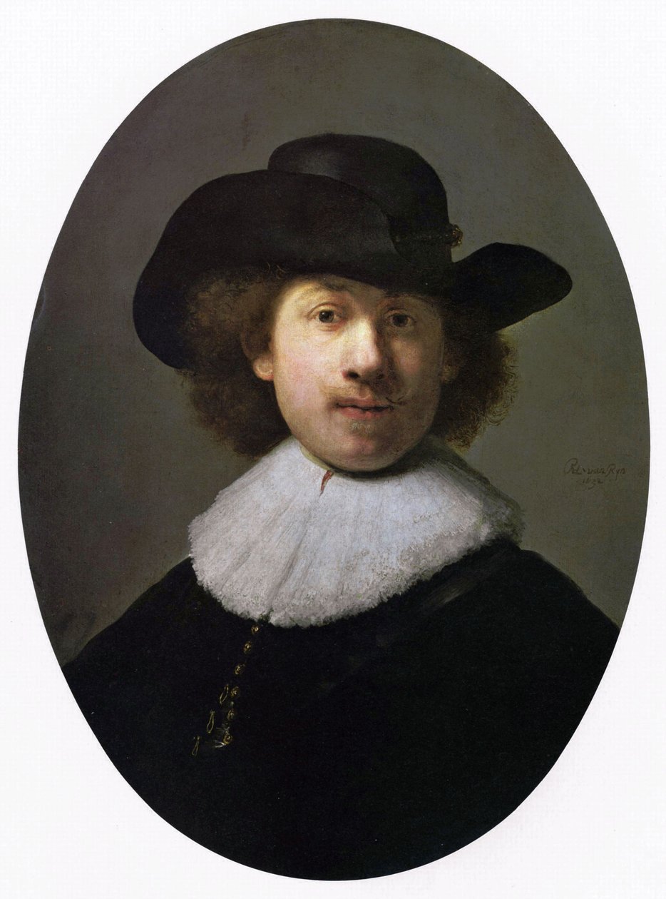 Autoportrét s kloboukem pro probuzení od Rembrandt van Rijn