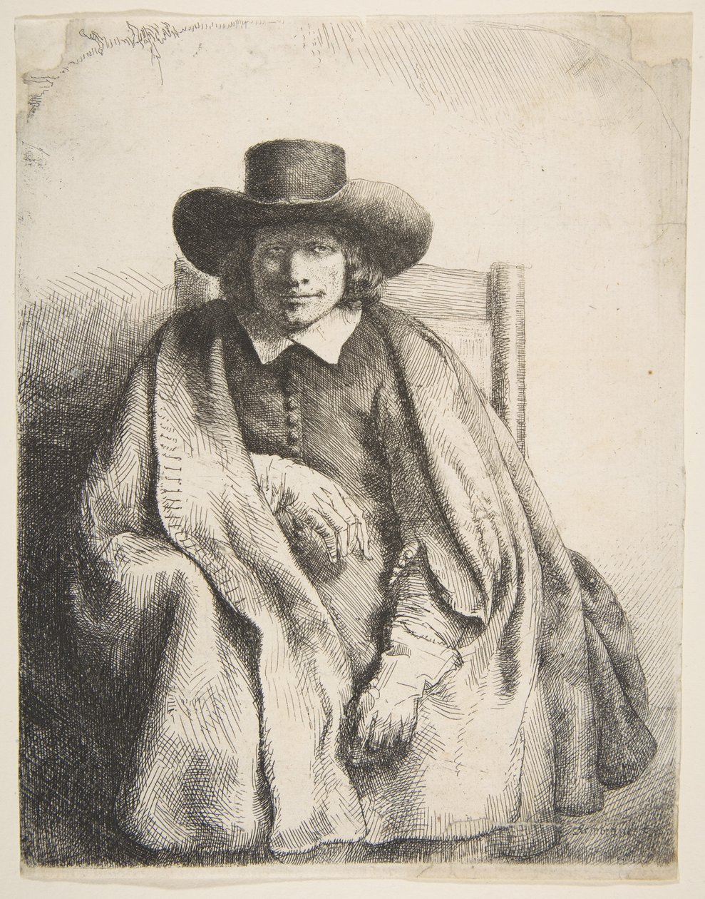 Clement de Jonghe, prodejce tiskáren, 1651 od Rembrandt van Rijn