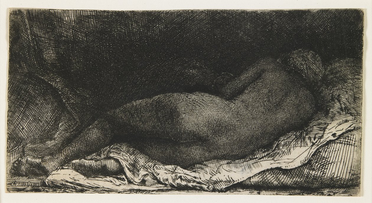 Negress vleže, 1658 od Rembrandt van Rijn