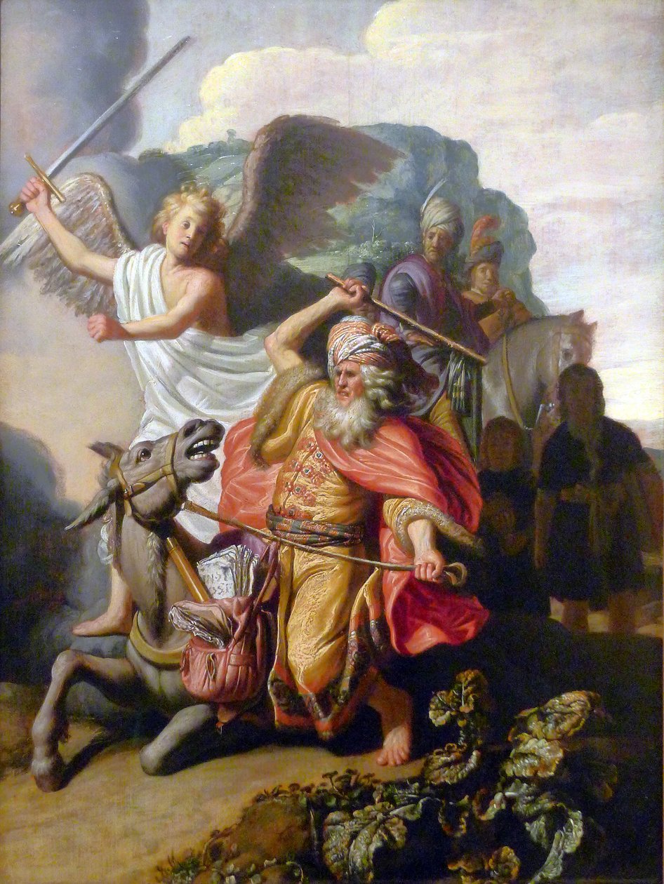 Balám a jeho osel od Rembrandt van Rijn