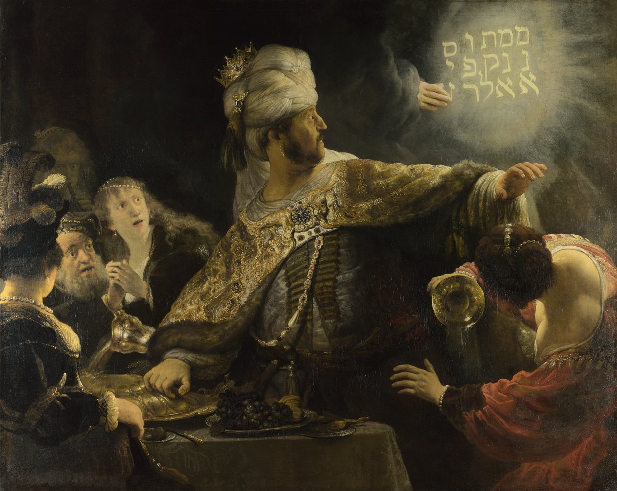 Belšazarův svátek kolem roku 1636-38 od Rembrandt van Rijn
