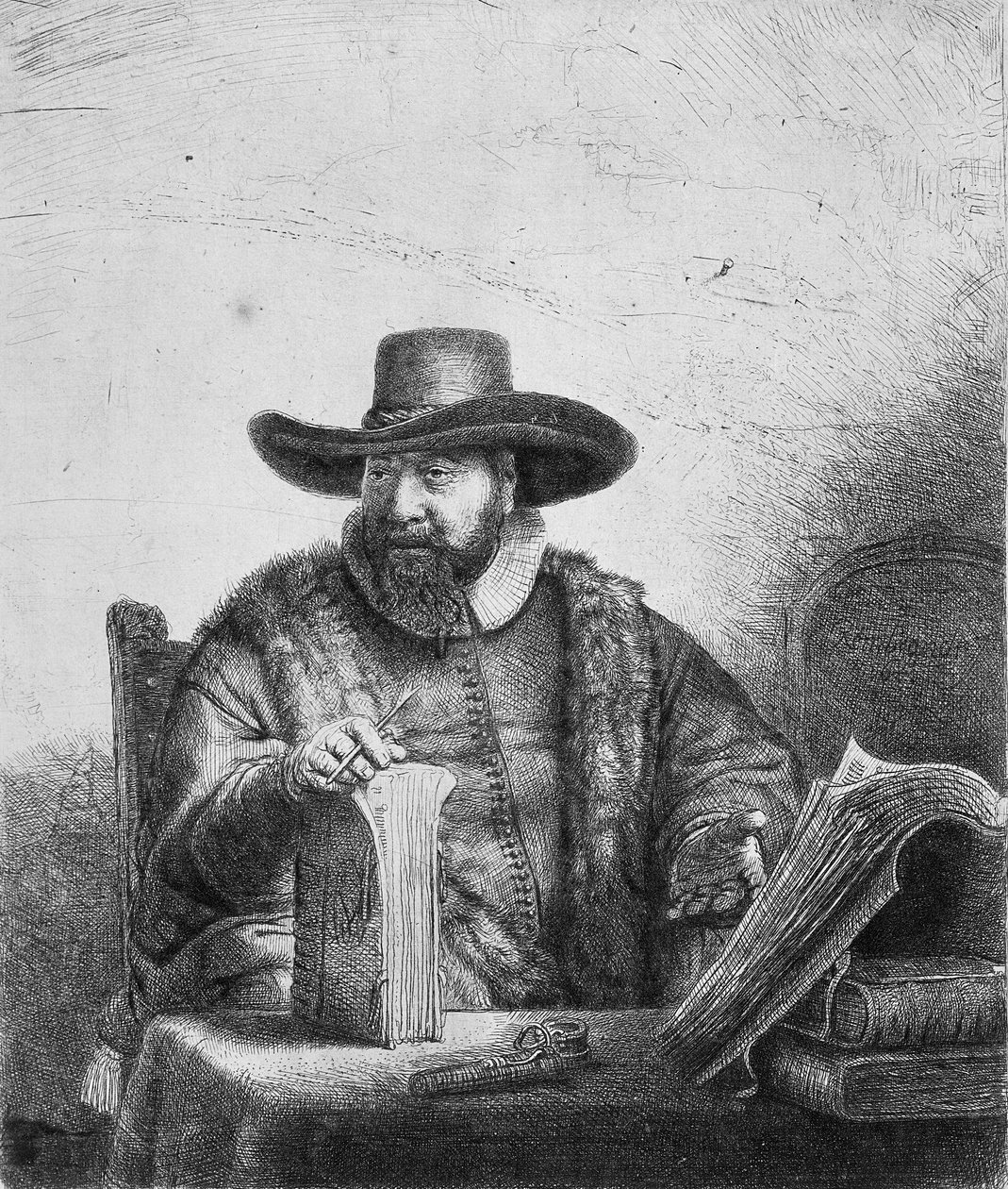 Cornelius Claesz Anslo (1592-1646) 1640 (viz 242867) od Rembrandt van Rijn