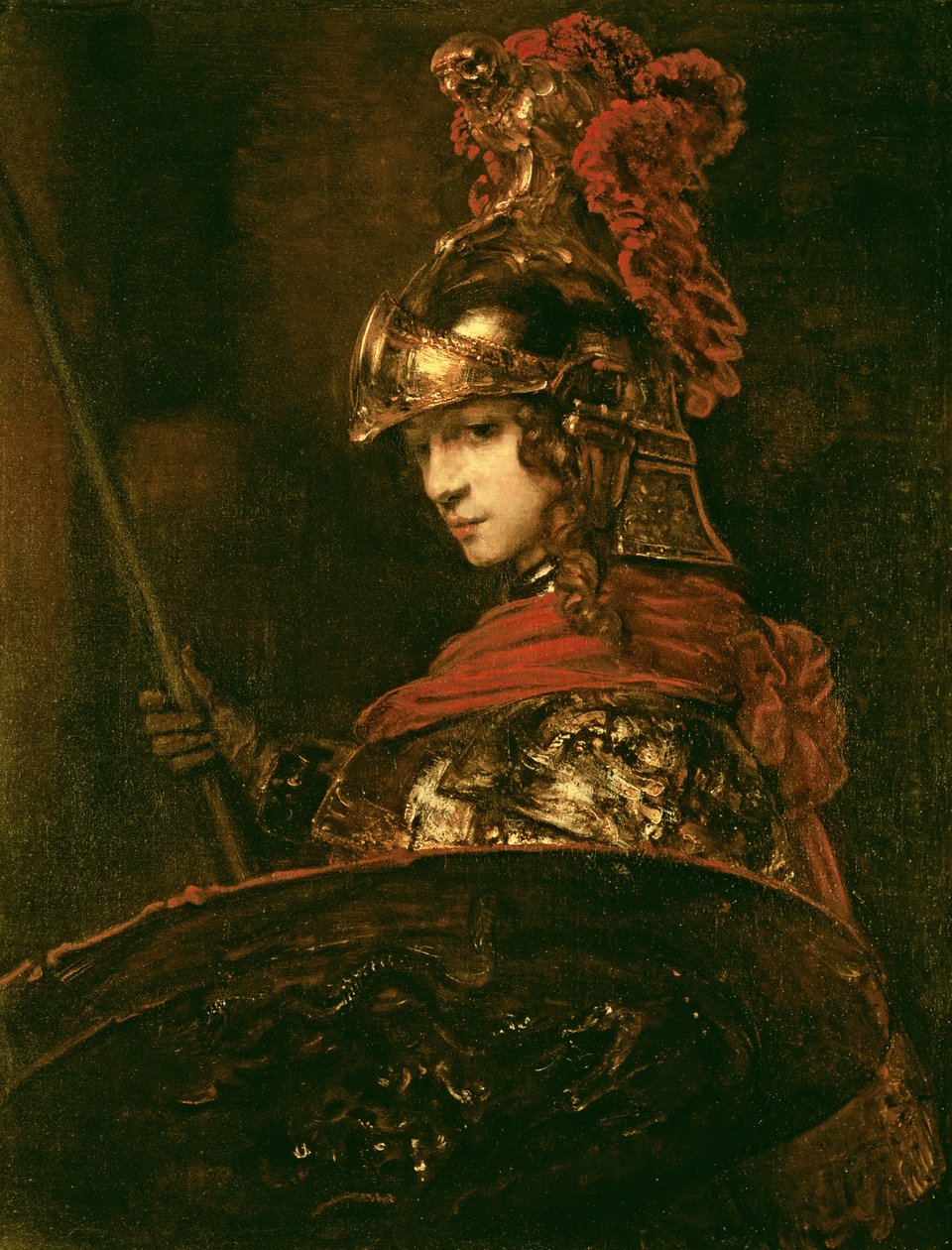 Pallas Athéna (ve zbroji) od Rembrandt van Rijn