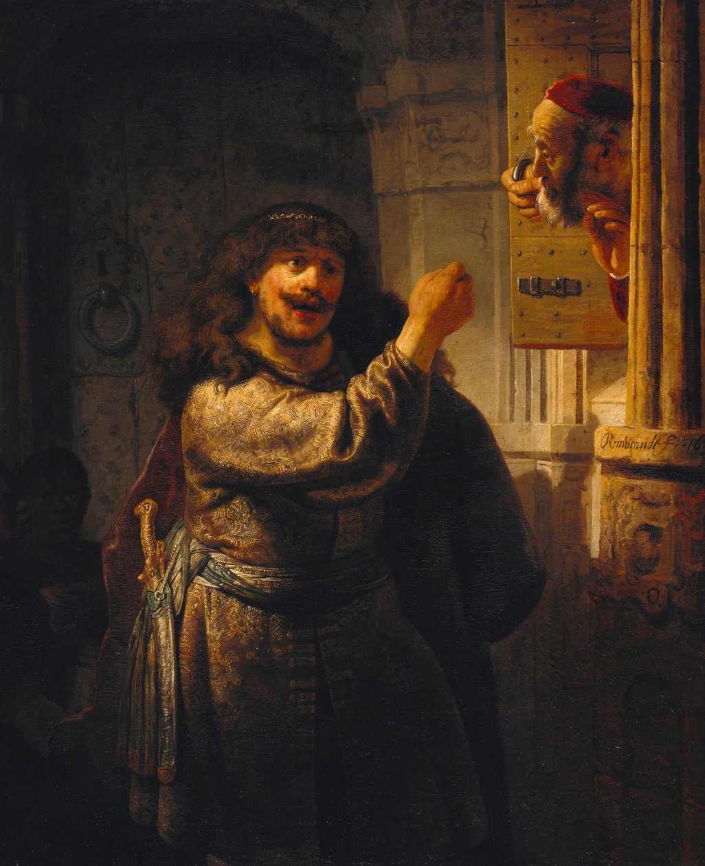 Samson vyhrožoval svému tchánovi od Rembrandt van Rijn