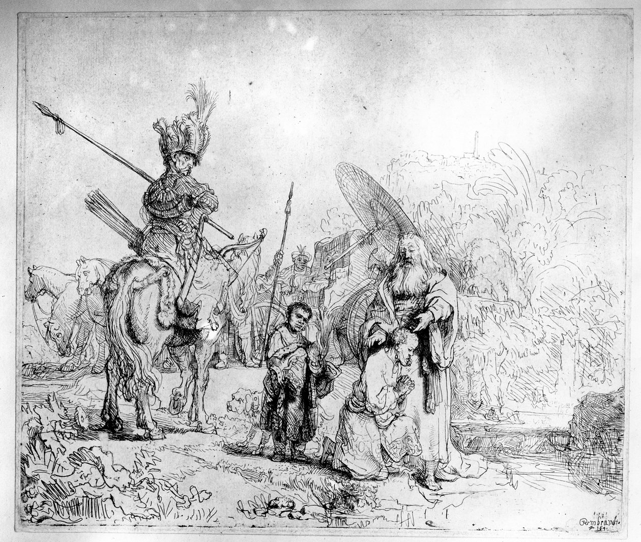 Křest eunucha, 1641 od Rembrandt van Rijn
