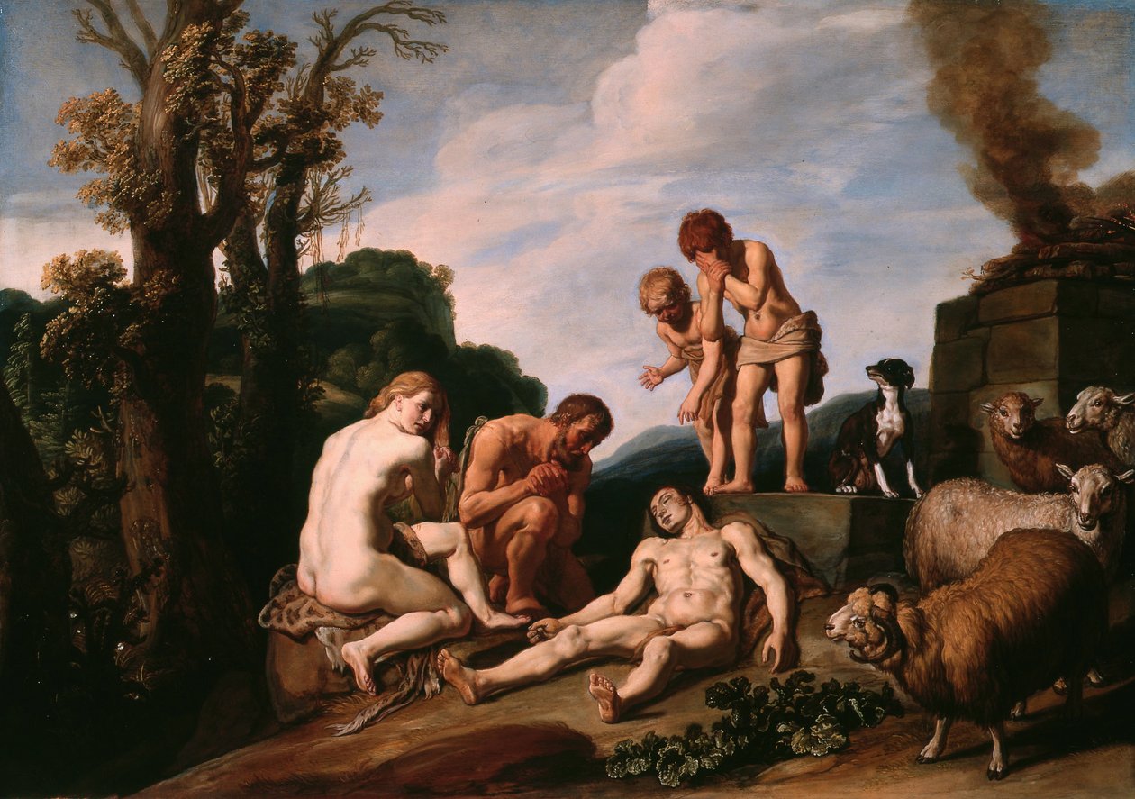Oplakávání Ábela od Rembrandt van Rijn