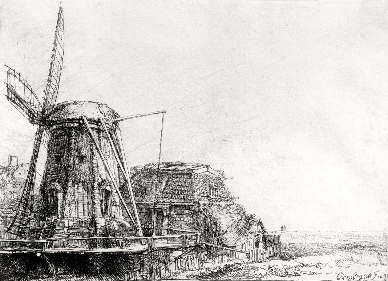 Mlýn, 1641 od Rembrandt van Rijn