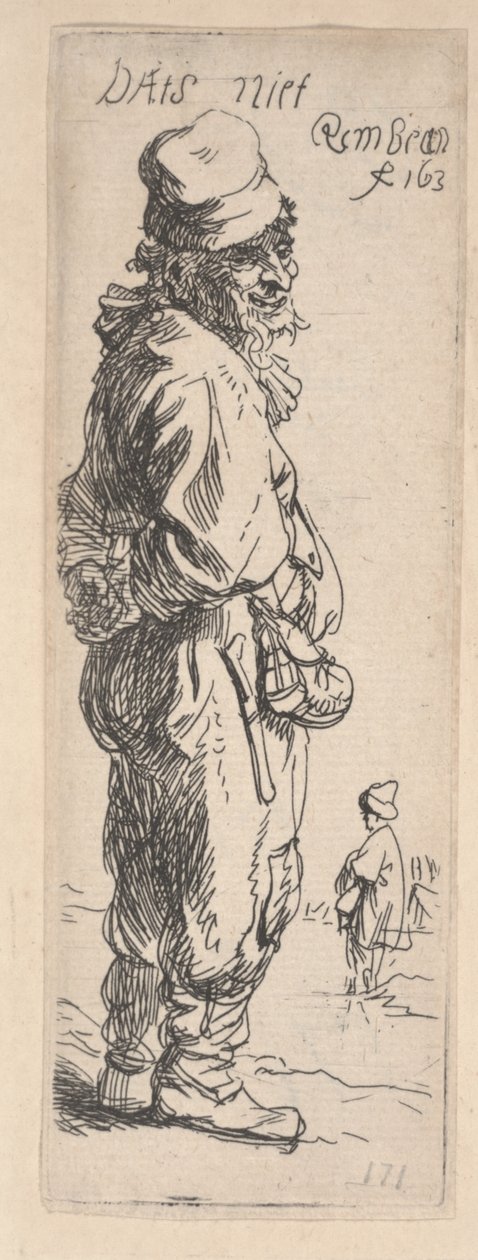 Žebrák odpovídá od Rembrandt van Rijn