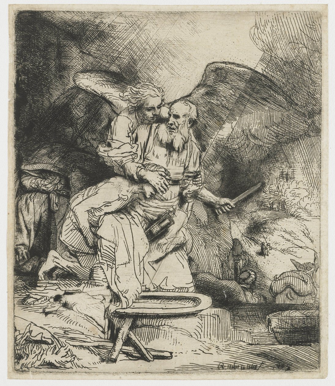 Abrahamova oběť od Rembrandt van Rijn