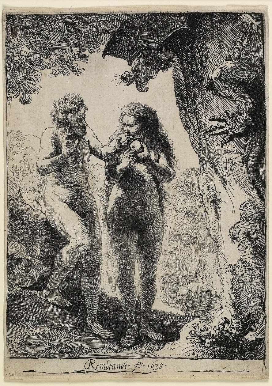 Adam a Eva od Rembrandt van Rijn