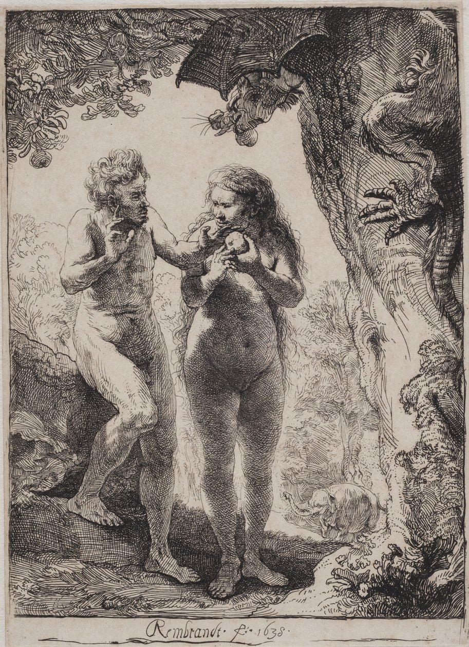 Adam a Eva od Rembrandt van Rijn