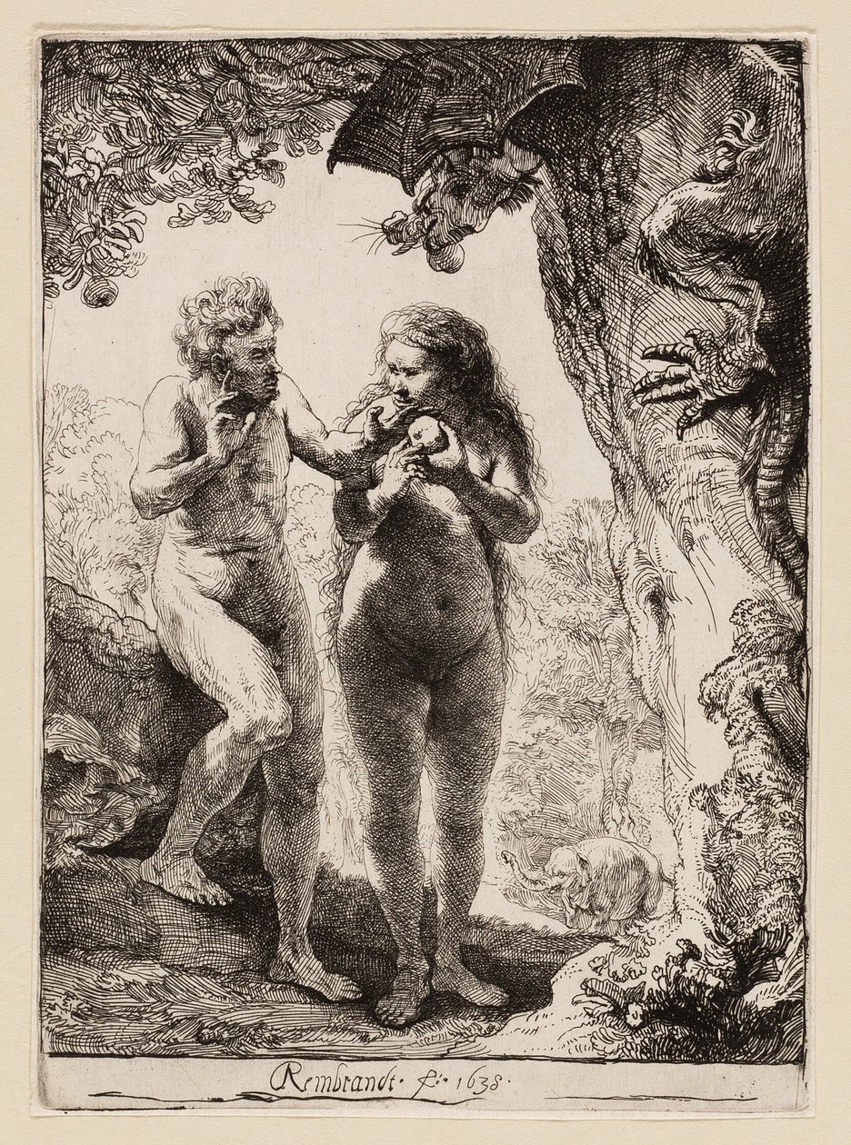 Adam a Eva od Rembrandt van Rijn