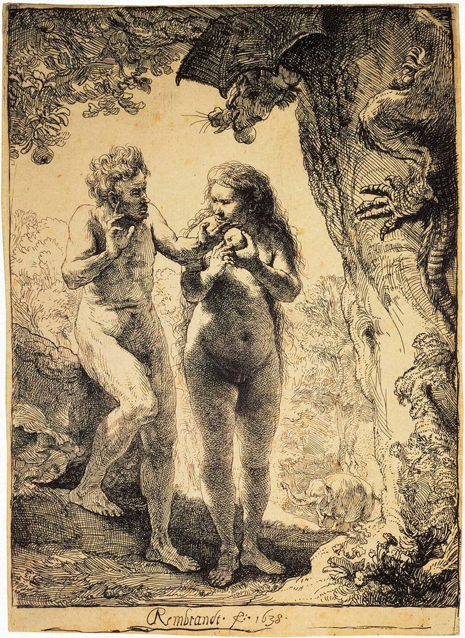 Adam a Eva, 1638. od Rembrandt van Rijn