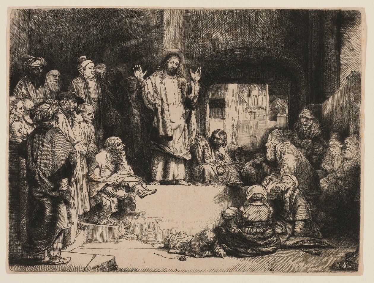 Kristovo kázání od Rembrandt van Rijn