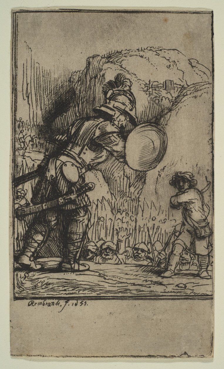 David a Goliáš, 1655. od Rembrandt van Rijn