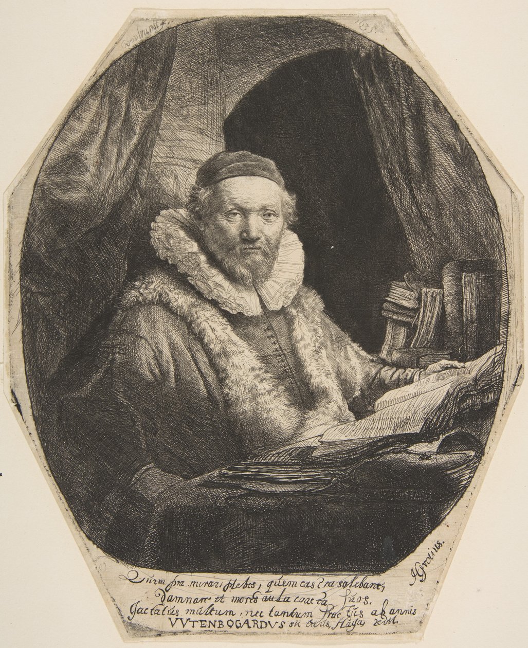 Jan Uytenbogaert. od Rembrandt van Rijn