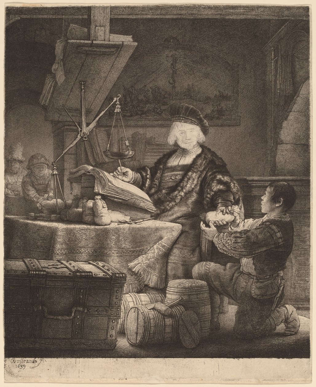 Jan Uytenbogaert, "Zlatá váha" od Rembrandt van Rijn