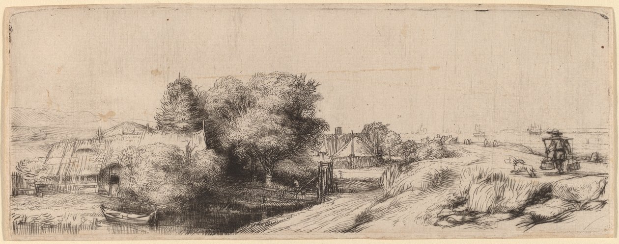 Krajina s mlékařem od Rembrandt van Rijn