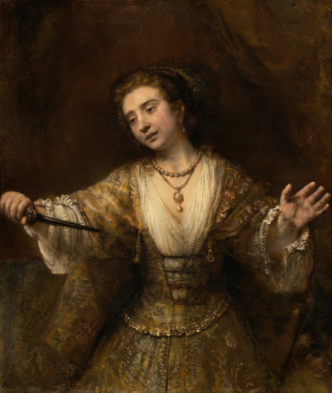 Lukrécie, 1664. od Rembrandt van Rijn
