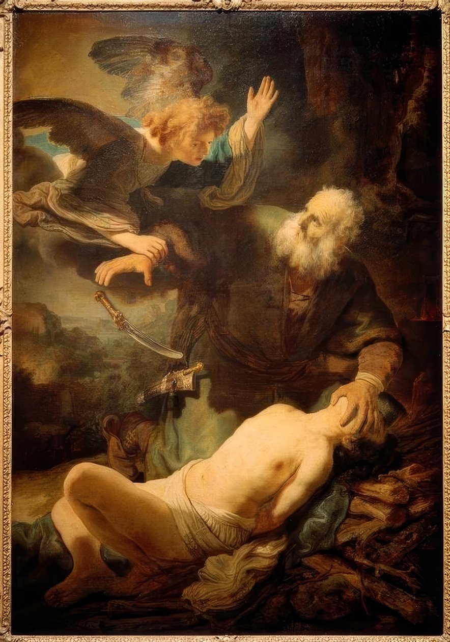 Obětujte Izáka od Rembrandt van Rijn