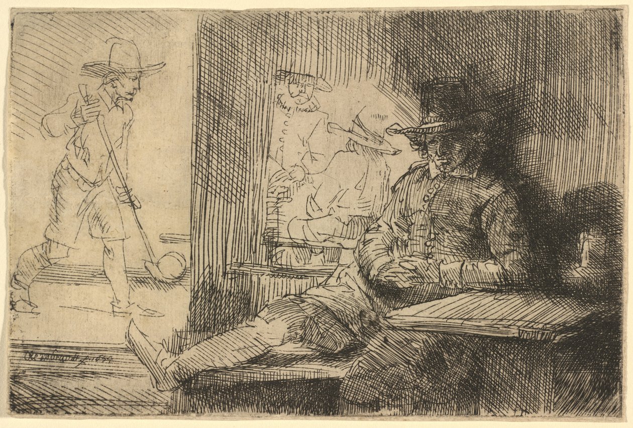 Hráč golfu od Rembrandt van Rijn