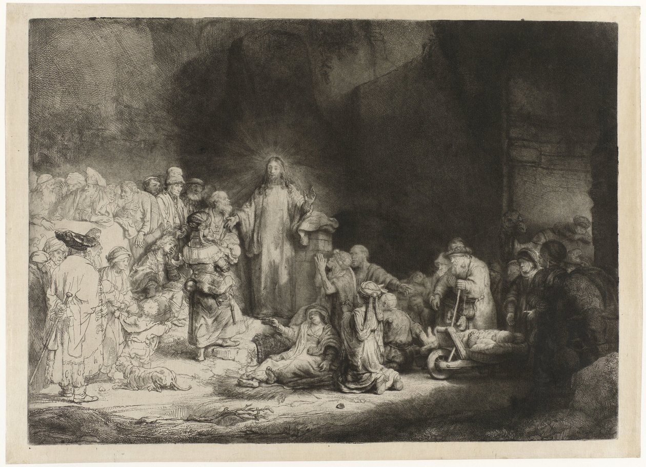 Výtisk sto guldenů od Rembrandt van Rijn