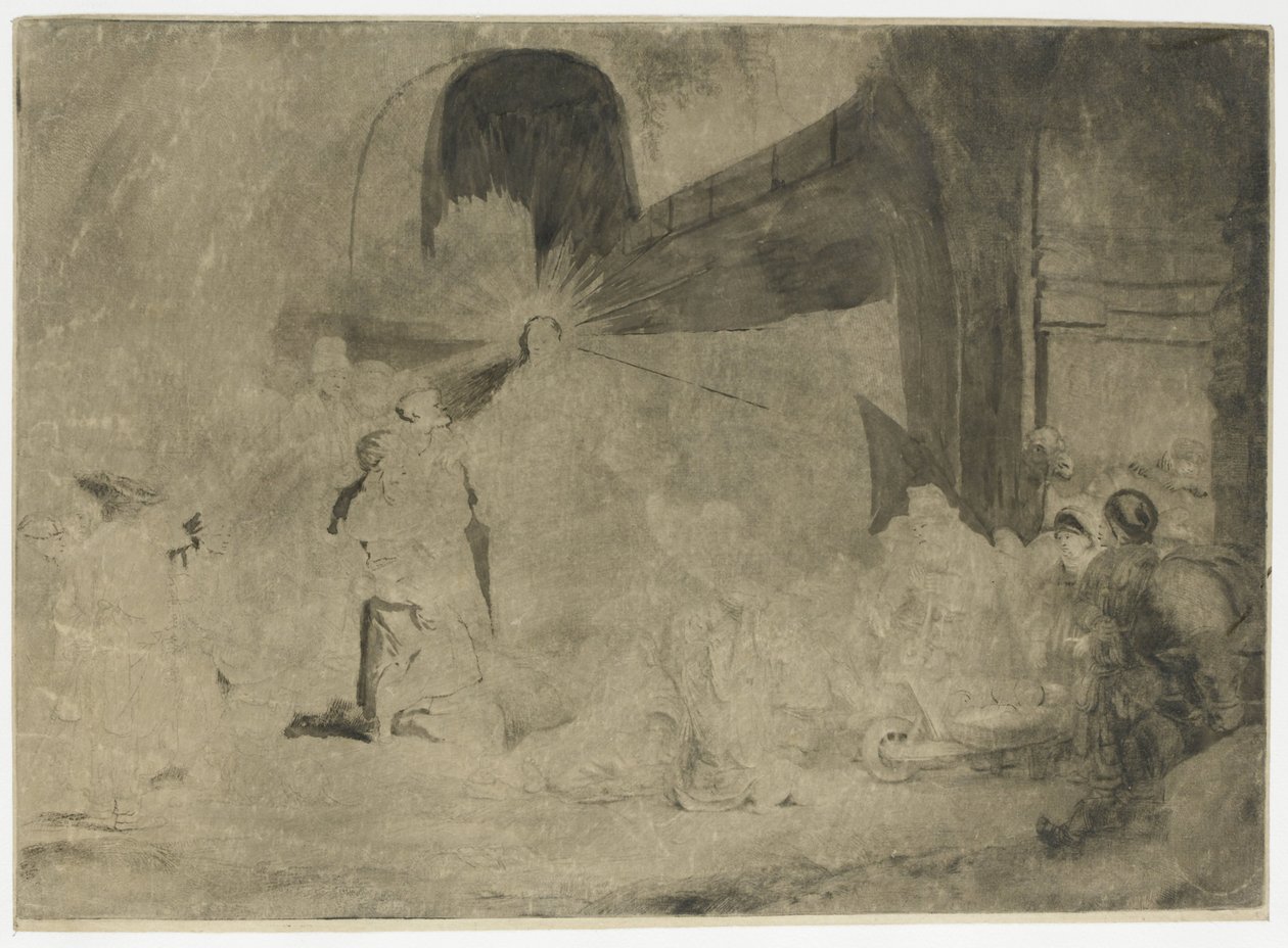 Výtisk sto guldenů od Rembrandt van Rijn